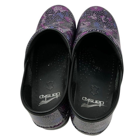 Dansko Patent Leather Professional Dotty Abstract Clogs - Picture 10 of 14